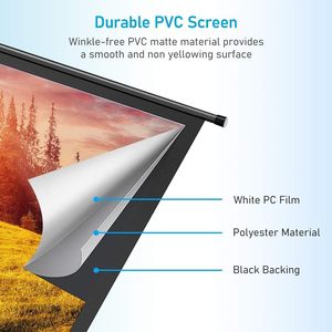 2024 nueva pantalla de proyector de marco fijo ALR de 100 pulgadas 4K UST 3D 100% pantallas de proyección DE TIRO ultracorto mate - Product Image 4