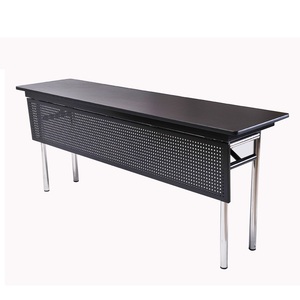 Mesa retangular dobrável IBM com placa frontal de metal