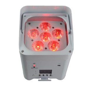 6x18W 6in1 RGBWAUVLEDプロファイルスポットライトDJイベント用アルミニウムビーム効果DMX512制御モードウォームホワイトUV発光色