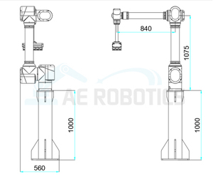 Vielseitiger automatischer 6-Achsen-kol labor ativer Roboterarm Neue Zustands verpackungs lösungen für effizientes Laden Entladen von Waren - Product Image 3