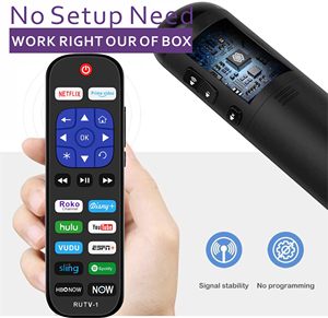 Tüm Roku TV markaları için yedek uzaktan kumanda [Hisense/TCL/Sharp/Insignia/ONN/Sanyo/LG/Hitachi/Element] 12 kısayol tuşu ile - Product Image 3