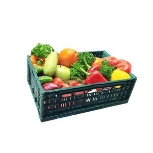 สไตล์ตาข่ายการเกษตรภาชนะพับได้กล่องเก็บพับได้ผักผลไม้ลังพลาสติกพับได้ - Product Image 6