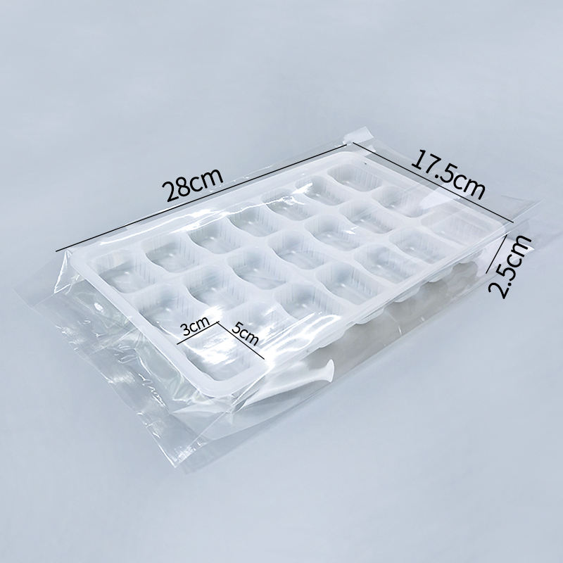 21-grid tray with Plastic sealed bag