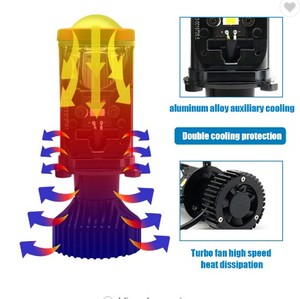 Y8รถโคมไฟ Bulb3570ชิปไฟหน้าหลอดไฟมินิ Bi Led โปรเจคเตอร์ไฟหน้าเลนส์ H4ไฟ Led - Product Image 6