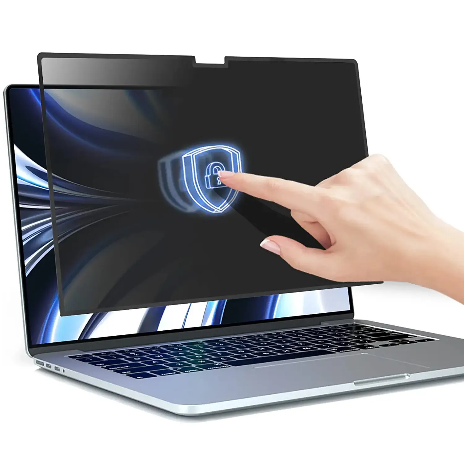 Bingkai perekat Laptop dapat dicuci dan dilepas, Filter privasi Anti cahaya biru pelindung layar untuk MacBook Air 15 inci A2941