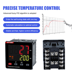 TOKY 96*96mm Relé de entrada de señal múltiple SSR 4-20mA Salida Controlador de temperatura digital inteligente - Product Image 5