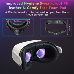 Compatible Oculus/Meta for <strong>Quests</strong> 2 Face Pad &amp; Cover Cushion Game Accessory Replacement for Enhanced Comfort &amp; Visibility - Product Image 4