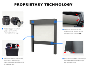 Motorized Roller Blinds Windproof Roller <strong>Shade</strong> Outdoor Zip Track Blinds Roller Insect Screen <strong>Doors</strong> - Product Image 3
