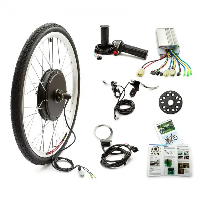 Kit de Motor de buje de conversión de bicicleta eléctrica, rueda delantera y trasera de 20/24/350/500 pulgadas, 36V/48V250W/750W/1500W/26/27 W/5/29 W