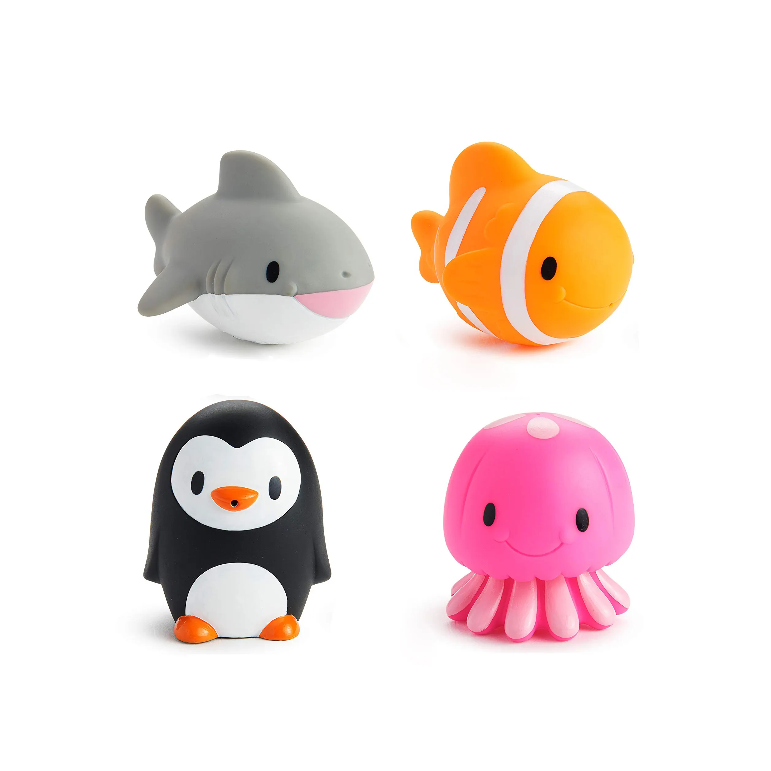 Hot selling cute PVC rubber baby kids whale penguin bathtub squirt bath toy animal