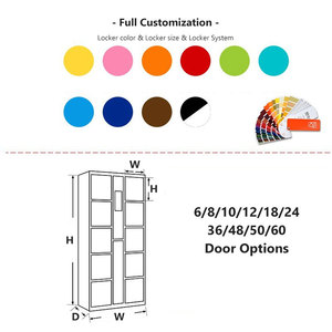 อัจฉริยะอัตโนมัติ, กันน้ำสภาพอากาศตู้เก็บของเฟอร์นิเจอร์กลางแจ้งตู้เก็บของโลหะสมาร์ทรักษาความปลอดภัยล็อกเกอร์หลายช่อง - Product Image 4