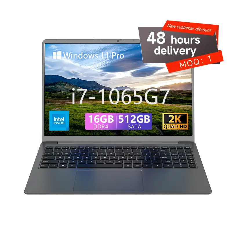 48 horas de entrega 15,6 pulgadas Win 11 portátiles nuevo Core i7 3,9 Ghz 512 Ghz 16GB RAM GB ROM notbook pc ordenador portátil para juegos