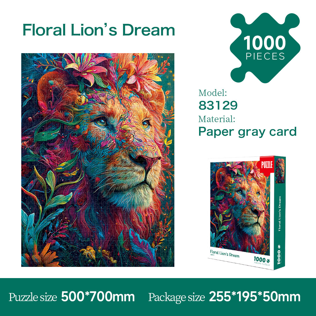 83129Fleur Lion Rêve Fantaisie