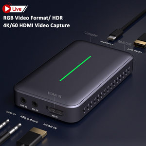 Tarjetas de captura de vídeo HDMI con bucle para transmisión OBS/ POTPLAYER con entrada micpohone 4K @ 60Hz USB 3,0 Tarjeta de captura de vídeo - Product Image 1