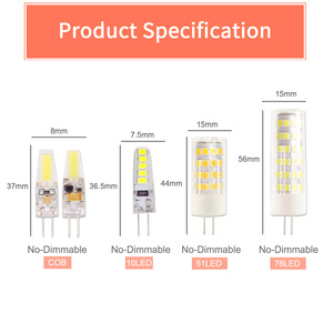 LED G9 ampul G4 E14 lamba kısılabilir 3w 5w 9w 12V 220V G4 G9 ampul LED spot - Product Image 3