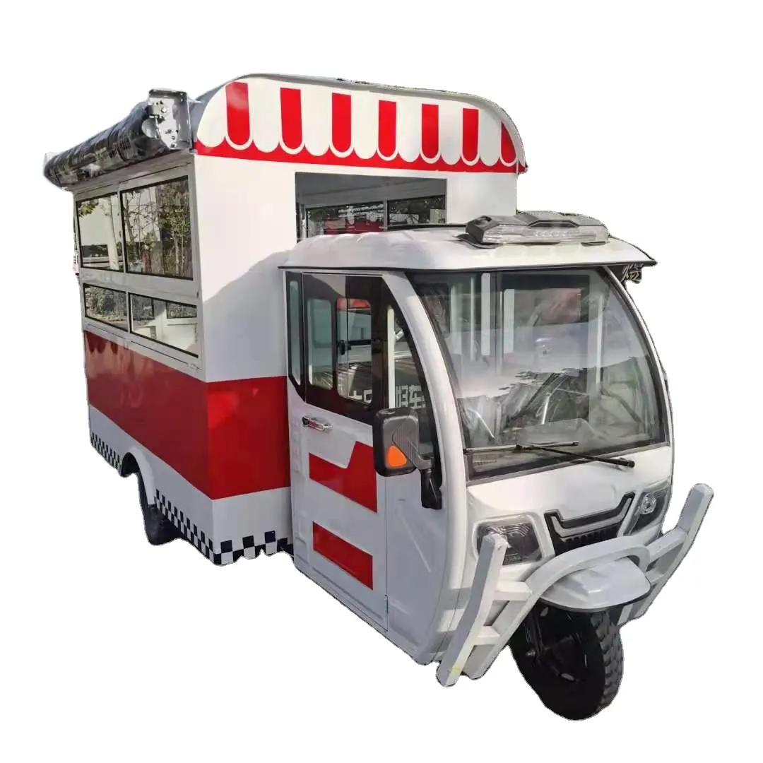 Triciclo Mobile Food Truck multifunzionale Pizza/gelato/Hot Dog Food Trailer Snack Machines Dining Car
