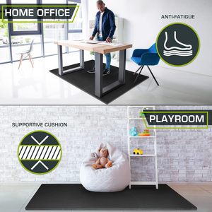 ProsourceFit 96 Sq Ft 24-tile Puzzle Exercise Mat Extra Thick 3/4 Inch <strong>EVA</strong> <strong>Foam</strong> Interlocking Cushioned Workout Tiles Cutting - Product Image 5
