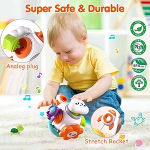Montessori oyuncak eğitim roket öğrenme meşgul küp yeteneği eğitim kilit kutusu ince Motor beceri geliştirme küp oyuncak çocuklar için - Product Image 2