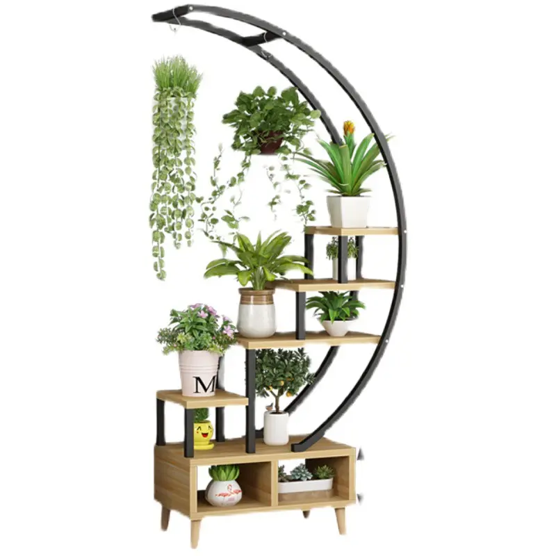 Présentoir à plantes en bois massif, support de plantes succulentes d'intérieur, pour balcon, vente en gros