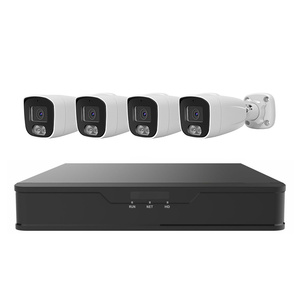 4CH 4MP Smart Dual Light Mikrofon Außen überwachungs kamerasystem IP66 Audio In/Out Netzwerk kamera NVR Kit - Product Image 1