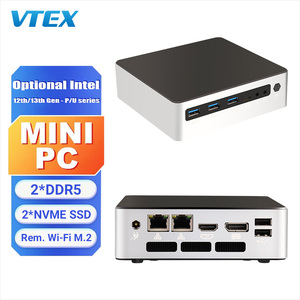 台式机超5/7 DDR5 48gb Win11/ Linux无风扇电脑台式机WiFi6 + BT5.2紧凑型嵌入式系统工业金属迷你电脑 - Product Image 1