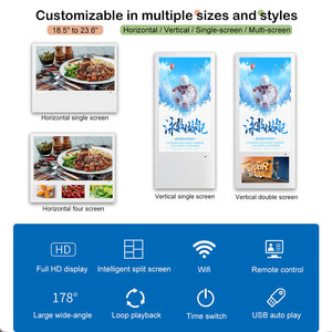 Customize Size Elevator <strong>LCD</strong> Advertising <strong>Display</strong> Wall Mount CMS <strong>Control</strong> Digital Signage Split Screen 21.5/19/18.5/15/13.3/10&quot;