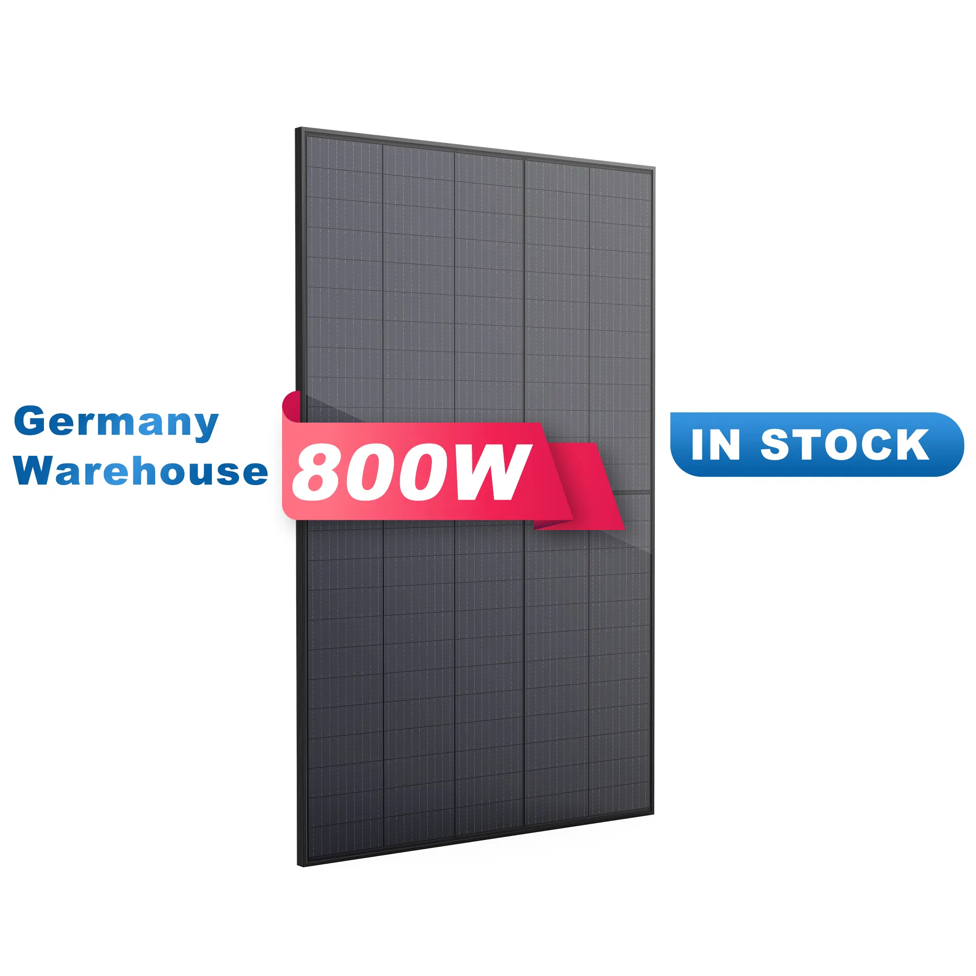 Gudang EU dalam stok naik sistem panel surya TW LONGI JA Tsun penuh hitam 400- 665w modul PV sistem tenaga surya rumah