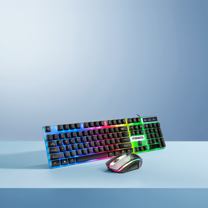 Venta caliente computadora LED Gaming Keyboard & Mouse Combo USB Wired Teclado Klavye USB Wired Mouse & Desktop Keyboard Set para Gamers - Product Image 6