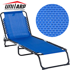 Plaj sandalyesi dış mekan mobilyası için yüksek mukavemetli renk tevinil kaplı Polyester PVC örgü kumaşlar