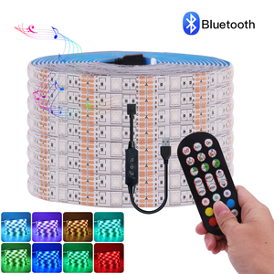 12 В RGB Светодиодные полосы 5050 для Bluetooth пульт дистанционного управления Гибкая подсветка телевизора 30 светодиодов/м USB Powered водонепроницаемая лента - Product Image 5