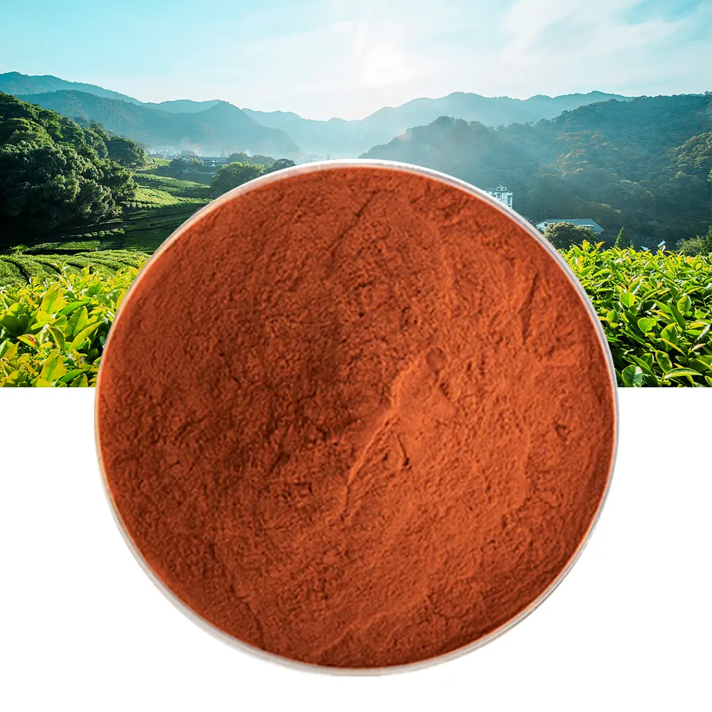 Yüksek kaliteli CAS 4670-05-7 siyah çay ekstresi 60% Theaflavin 80% Theaflavin