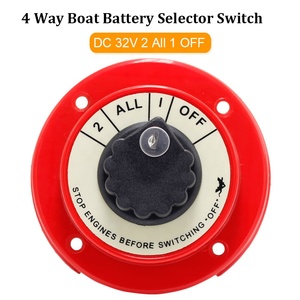 4 <strong>Way</strong> DC 32V Dual Battery Switch with Lock 1 off All <strong>on</strong> Selector for Car Boat RV Motor Replacement - Product Image 3