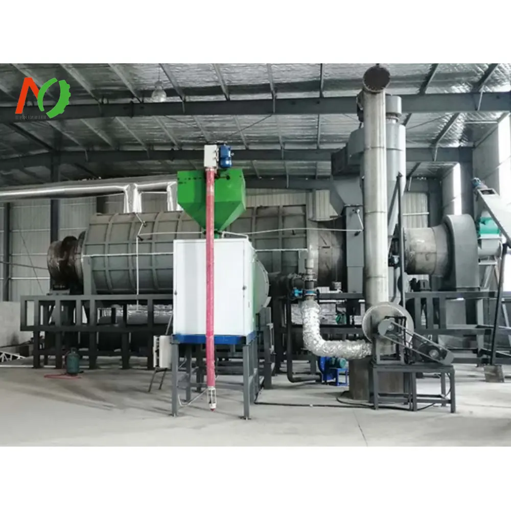 เครื่องปฏิกรณ์ชีวภาพ pyrolysis เครื่องปฏิกรณ์ถ่านไม้ไผ่เตาเผาถ่านอัตโนมัติ