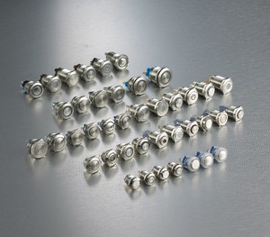 YUDA กันน้ำไฟฟ้าโลหะแหวน Led ฤดูใบไม้ผลิ Flush Head 12Mm 19Mm 22Mm 25Mm Momentary Push ปุ่มสวิทช์เริ่มต้น - Product Image 4
