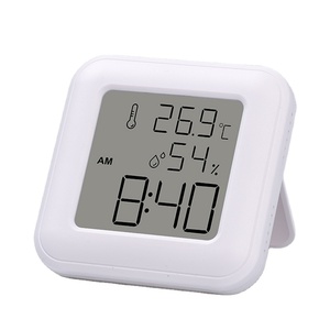Termómetro LCD e higrómetro Precisión Reloj digital Pantalla Humedad Termómetro digital multitermómetro digital