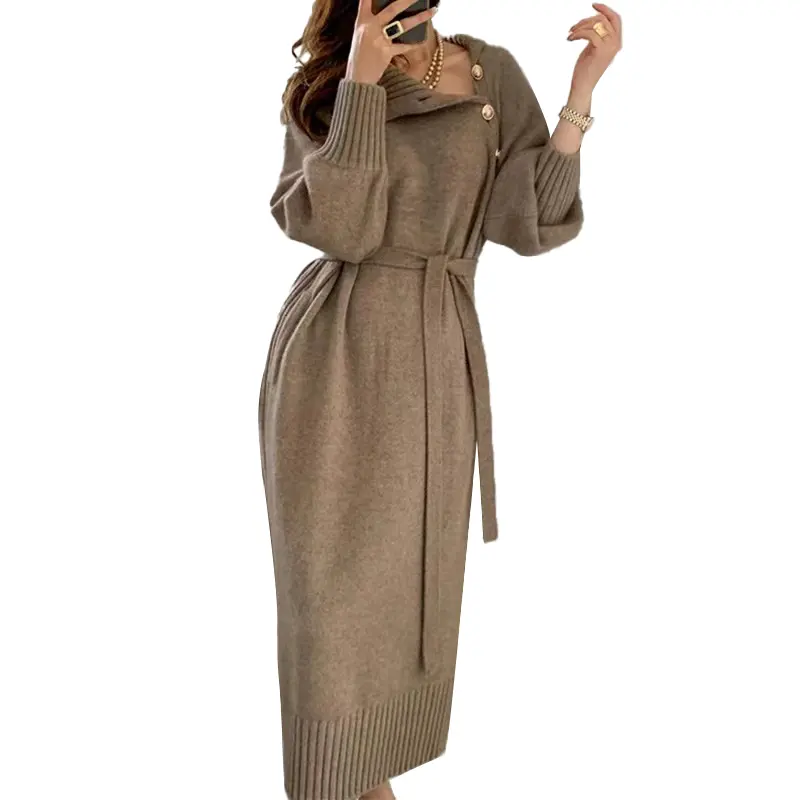 Coreano oversize inverno Casual manica lunga moda bottone Cardigan lana Plus Size abiti da donna inverno