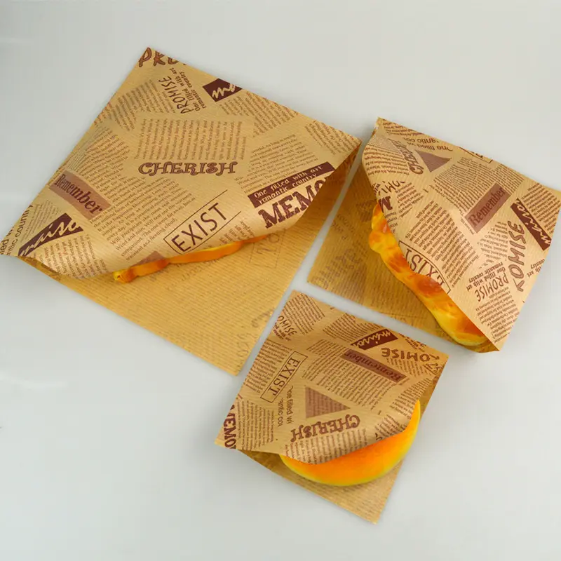Papier à beurre d'emballage de qualité alimentaire imprimé personnalisé