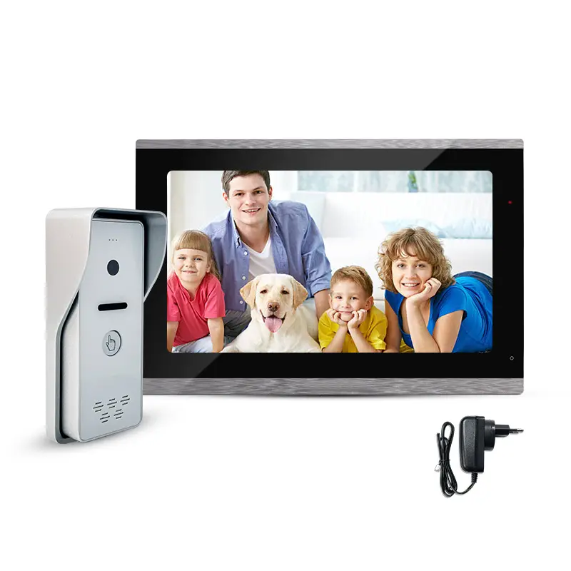 IP Digital Waterproof 1080p Wired Doorbell Camera with 10" Screen Monitor Video Intercom Kit Door Phone System