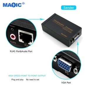 Equipos de audio y video Extensor VGA sobre Cat5e Cat6 Cable Ethernet Extensor VGA 100m con puerto de audio de 3,5mm - Product Image 4