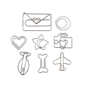 Bán buôn phim hoạt hình khác nhau Thiết kế văn phòng thép không gỉ bookmarks Creative Shaped Bạc nickel-mạ giấy Clips - Product Image 2