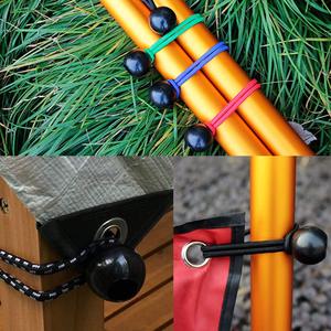 Cuerda elástica de bolas a granel de alta calidad Corbatas elásticas Bolas de plástico negro cuerda elástica con bola