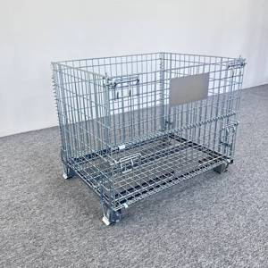 Jaulas de almacenamiento resistentes Contenedor de malla de alambre y metal galvanizado apilable para almacenamiento en almacén - Product Image 5