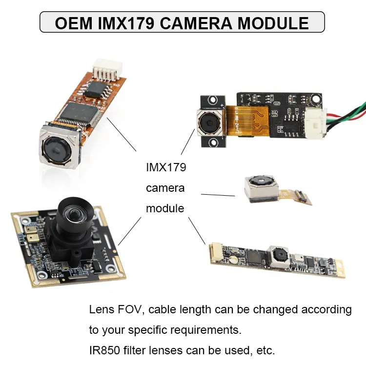 8mp HD IMX179 Module de caméra à mise au point automatique USB3.0 / 2.0 Capteur CMOS à faible consommation d'énergie mini module de caméra micro 4K