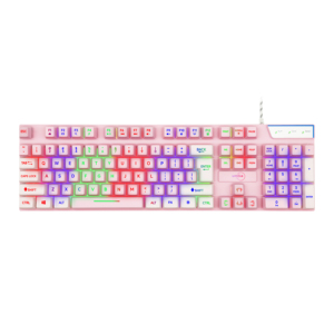 专业OEM服务定制键盘彩色粉色绿色白色RGB DIY电脑游戏键盘 - Product Image 2