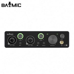 Factory OEM 2 Channels <strong>Audio</strong> Interface PC USB Soundcard Noise Reduction Use 48V <strong>Microphone</strong> Livestream Recording Sound Card - Product Image 6