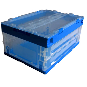 NEXARA Contenedores de almacenamiento anidados plegables Cajas de plástico apilables Tapas móviles convenientes Diseño de caja sólida Almacenamiento conveniente - Product Image 1
