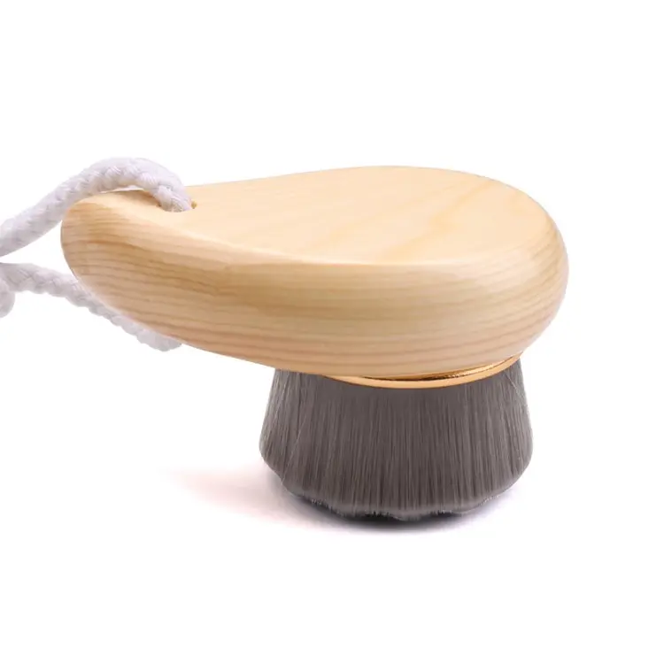 Houten Handvat Gezichtsreiniging Zachte Massage Huid Porie Make-Up Reiniger Gezichtsverzorging Borstel Schoonheidstools