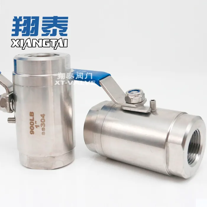 High-Quality Forged Valve Two-Piece Straight High-Pressure Ball Stainless Steel Valves