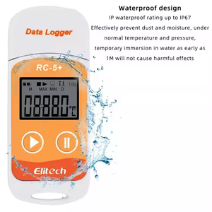 Registrador de temperatura USB de 32000 puntos con pantalla LCD, registrador de datos de cadena fría para archivos PDF, Word, Excel, Sensor NTC de plástico