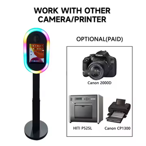 IPad yüzey Pro için DSLR standında yüksek parlaklık ile LED halka ışık Oval fotoğraf kabini kabuk yazıcı SLR kameralar ile uyumlu - Product Image 3